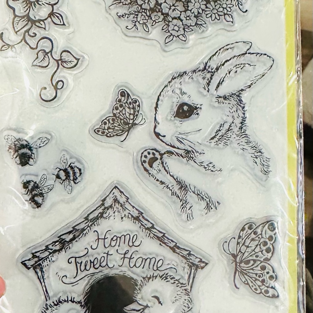 Elegant Black and White Animal Design Stamps